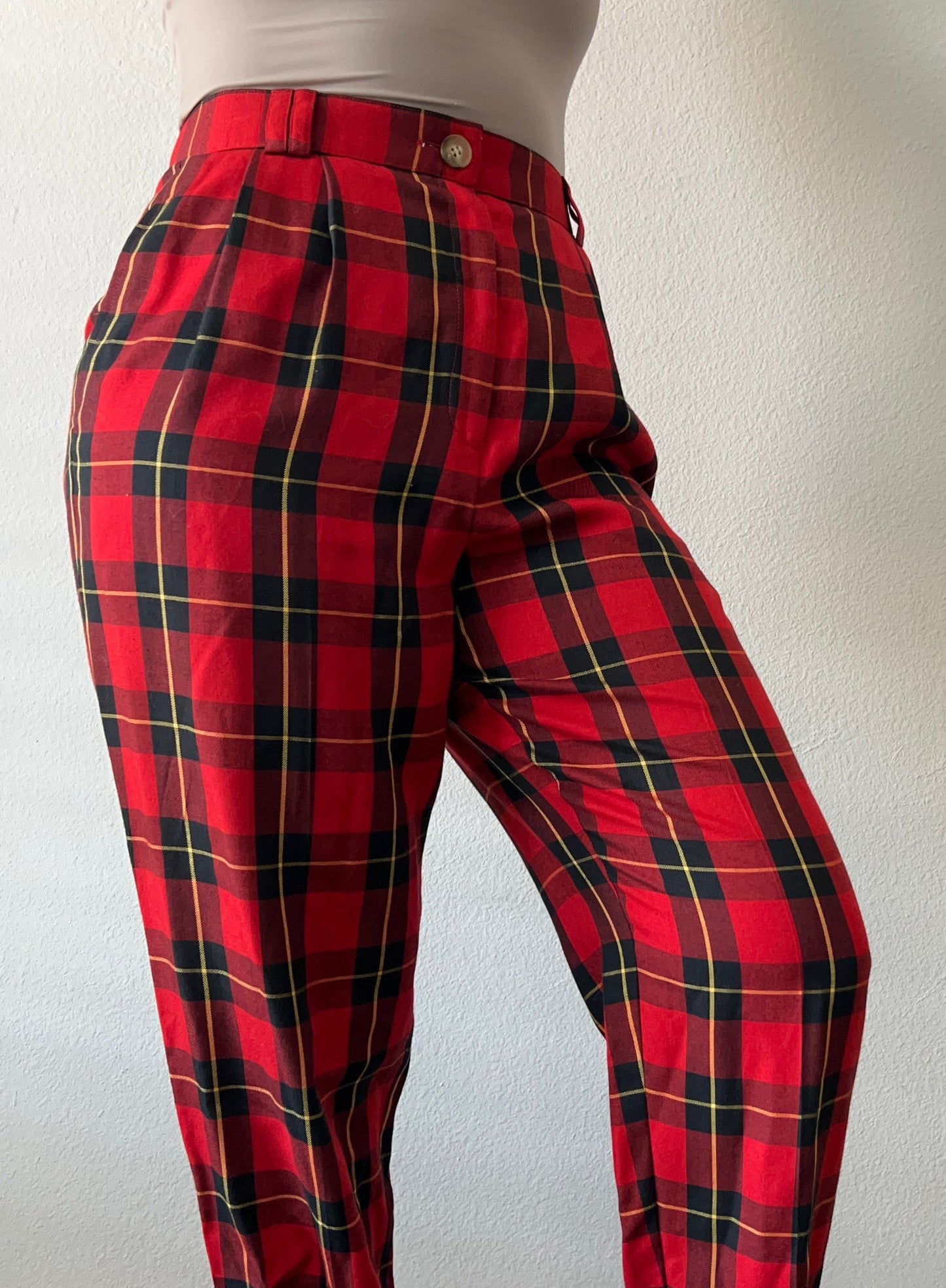 1980's Vintage Plaid Pants