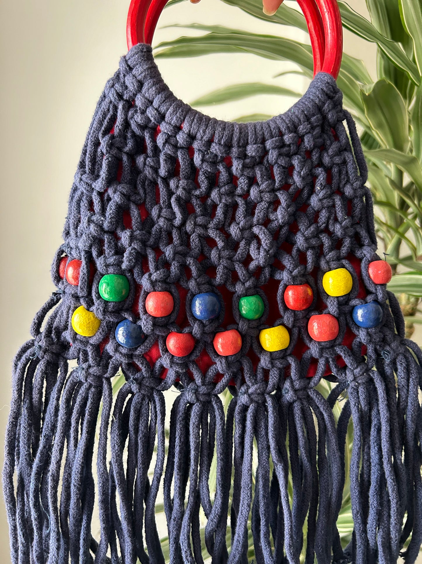 1970's Vintage Crochet and Fringe Purse