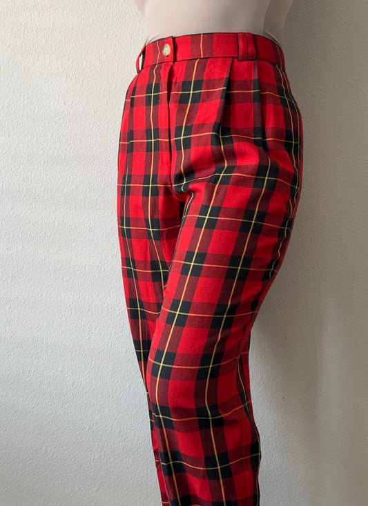1980's Vintage Plaid Pants