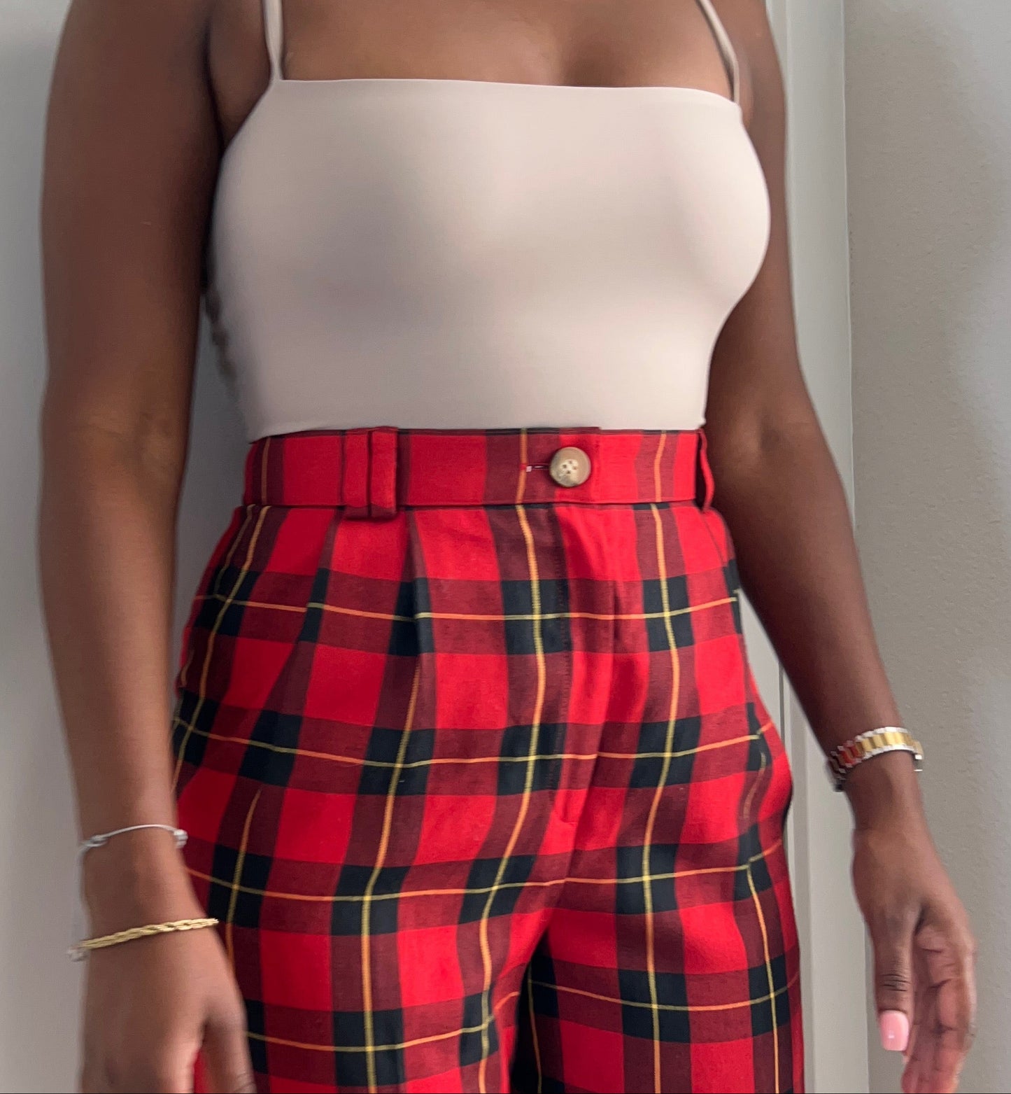 1980's Vintage Plaid Pants