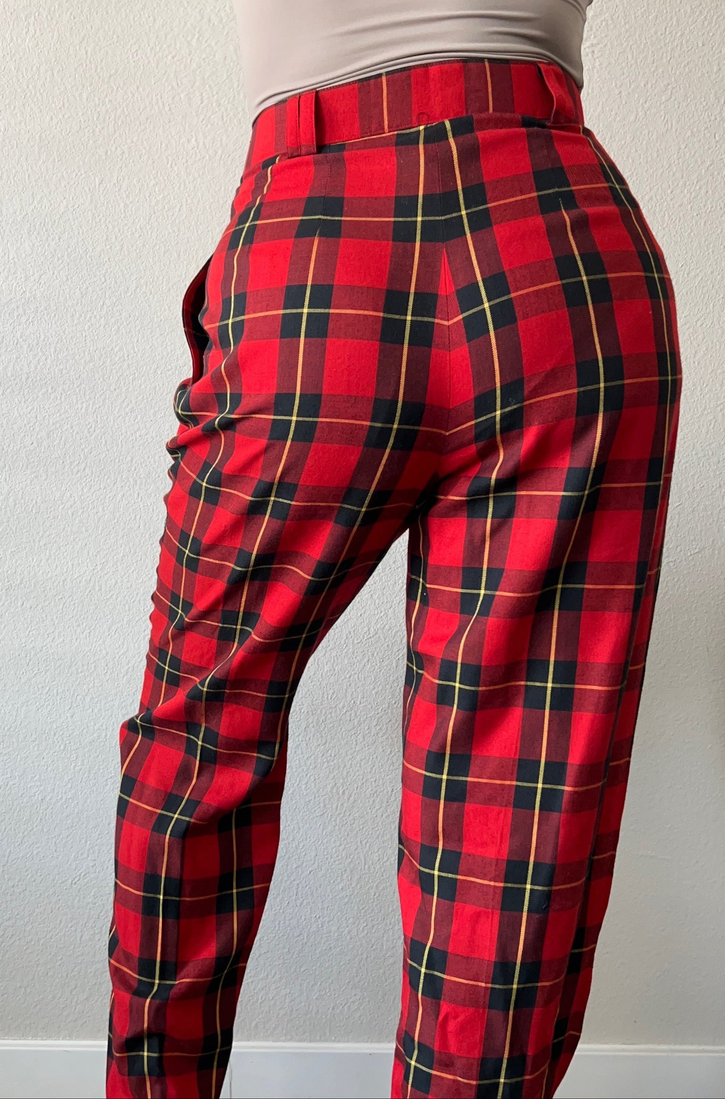 1980's Vintage Plaid Pants