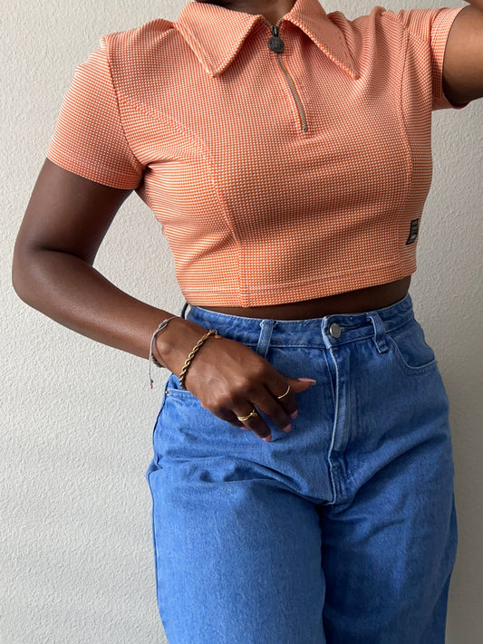 1990's Vintage Versace Jean Couture Crop Top