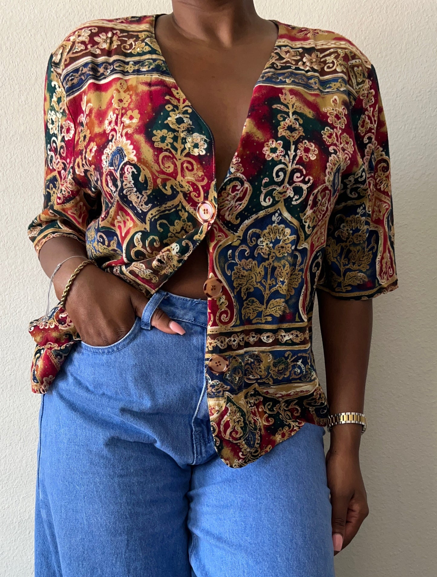 Vintage 1980's Hipster Fit Button Shirt