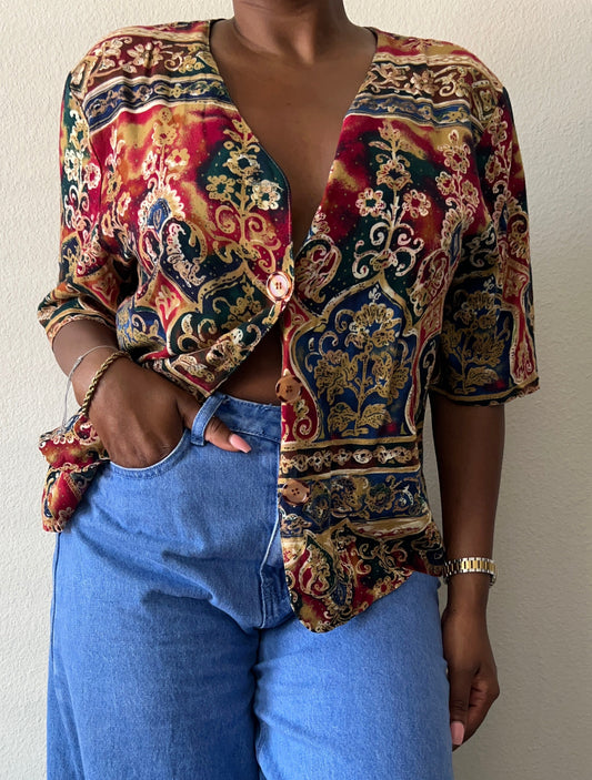 Vintage 1980's Hipster Fit Button Shirt