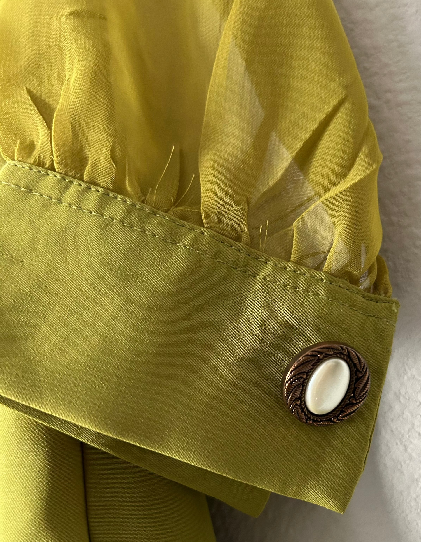 1980's Vintage Green Blouse and Pants set