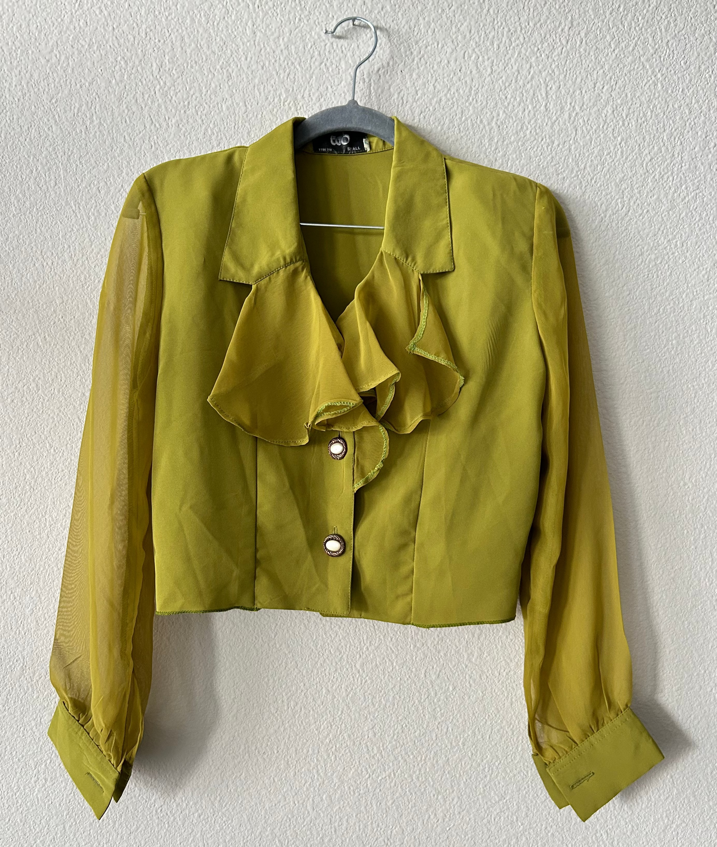 1980's Vintage Green Blouse and Pants set